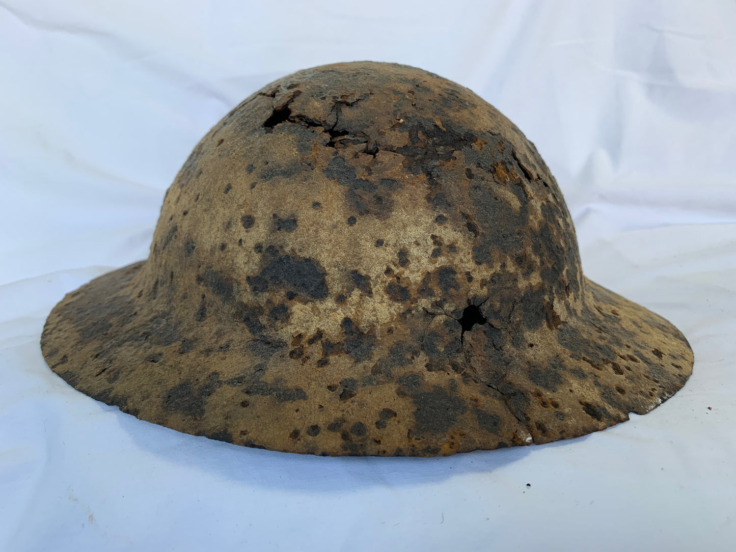 WW1 British Brodie Helmet recovered from the battle of Passchendaele 1917