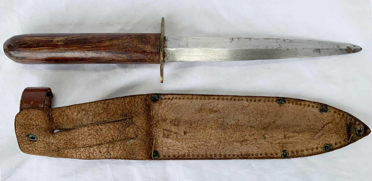 WW2 Fighting Knife owned by Captain Ken Barker 44 Rhodesian Squadron - 30 Missions to Europe.