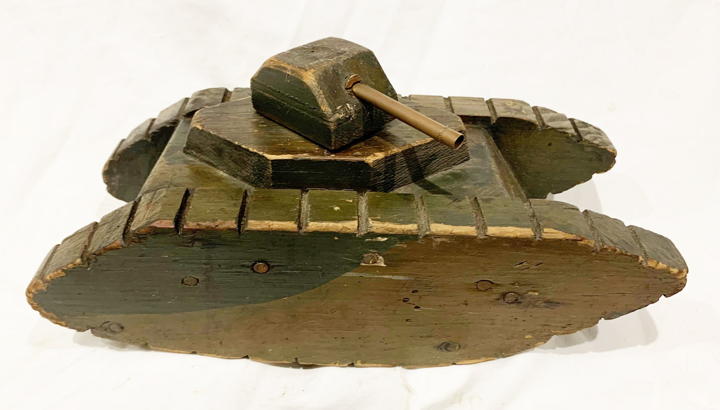 WW1 Childs Hand Made Wooden British Tank