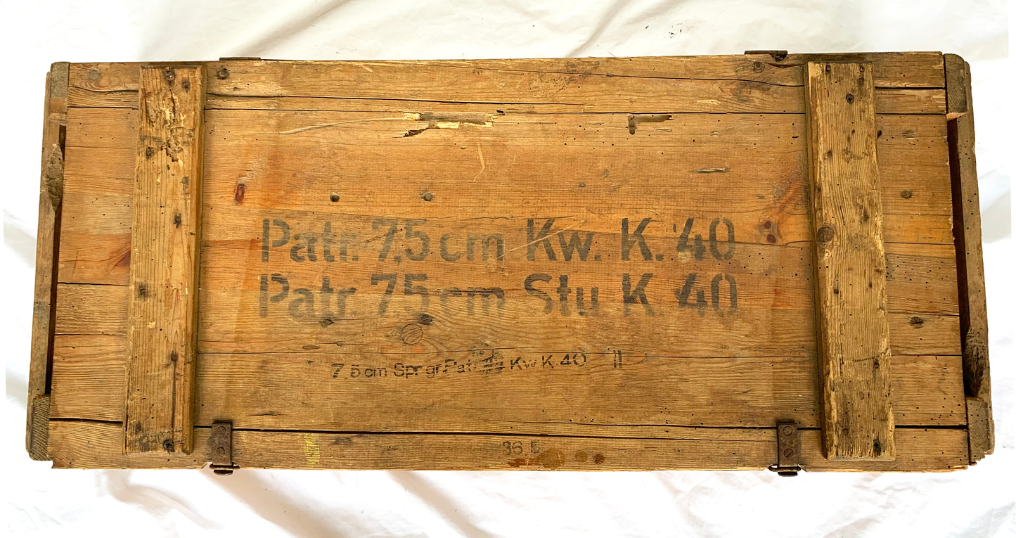 WW2 German WW2 Stug Ammunition Transit Box - From Normandy, Dated 1944