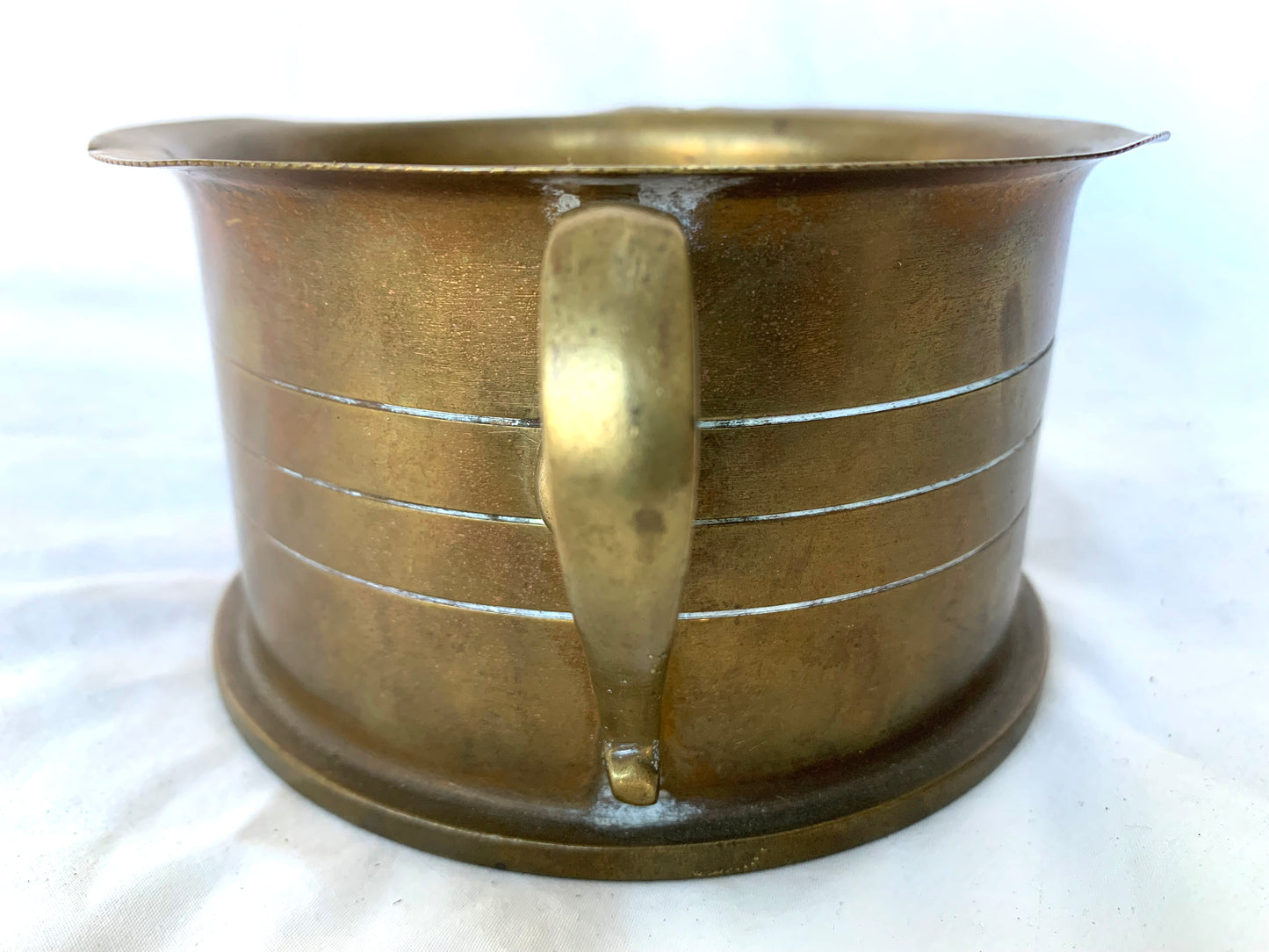 WW1 Trench Art Candle Holder made from a British 4.5 inch Shell Case. Dated 1916.