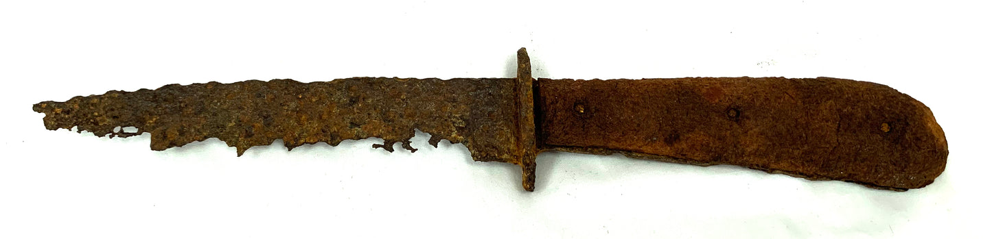 WW2 German Fighting Knife. Ground Dug relic Battle of the Bulge.