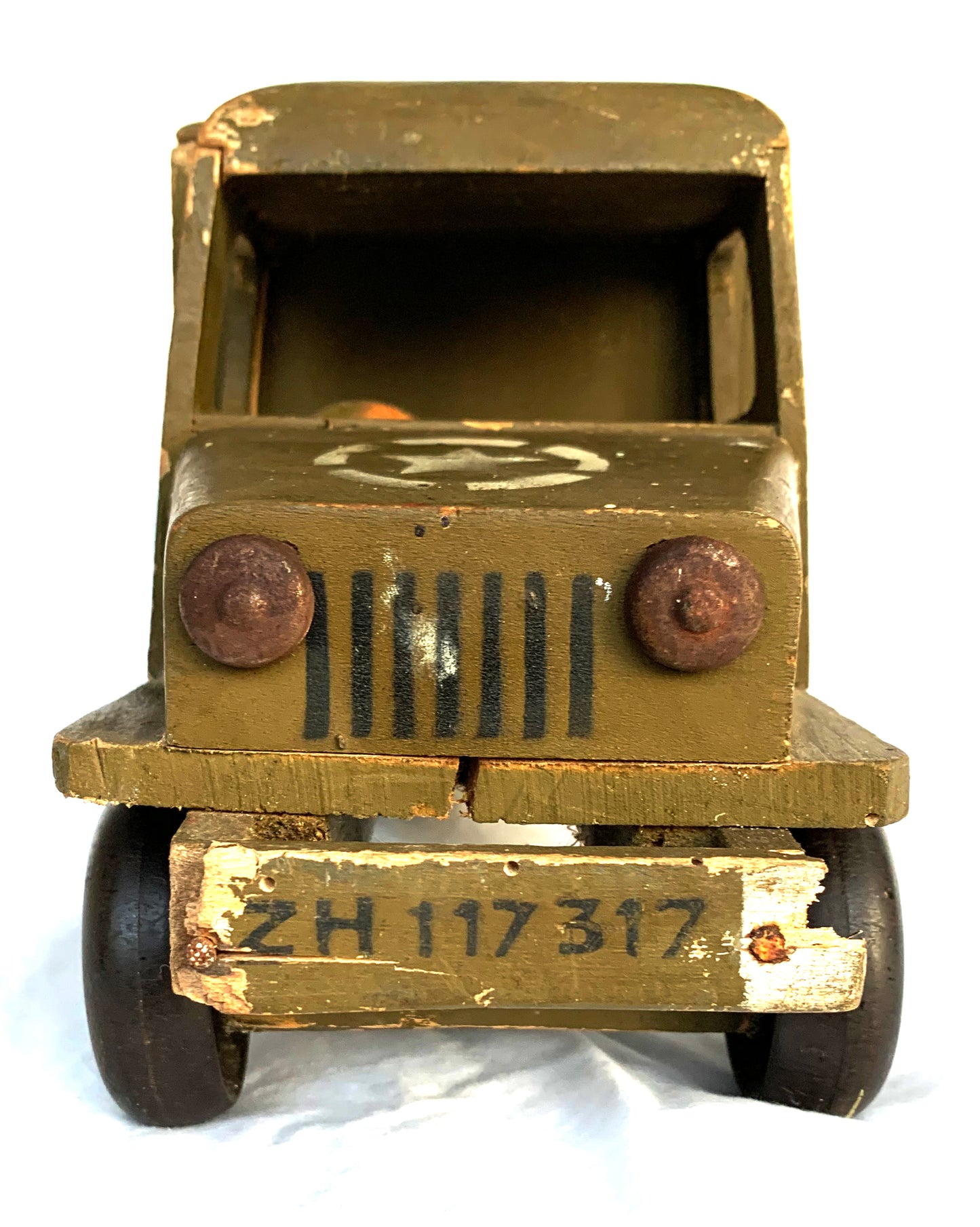WW2 Childs Hand Made Wooden Dodge Ambulance