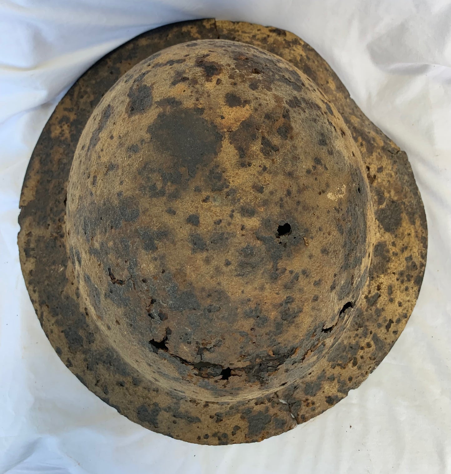 WW1 British Brodie Helmet recovered from the battle of Passchendaele 1917