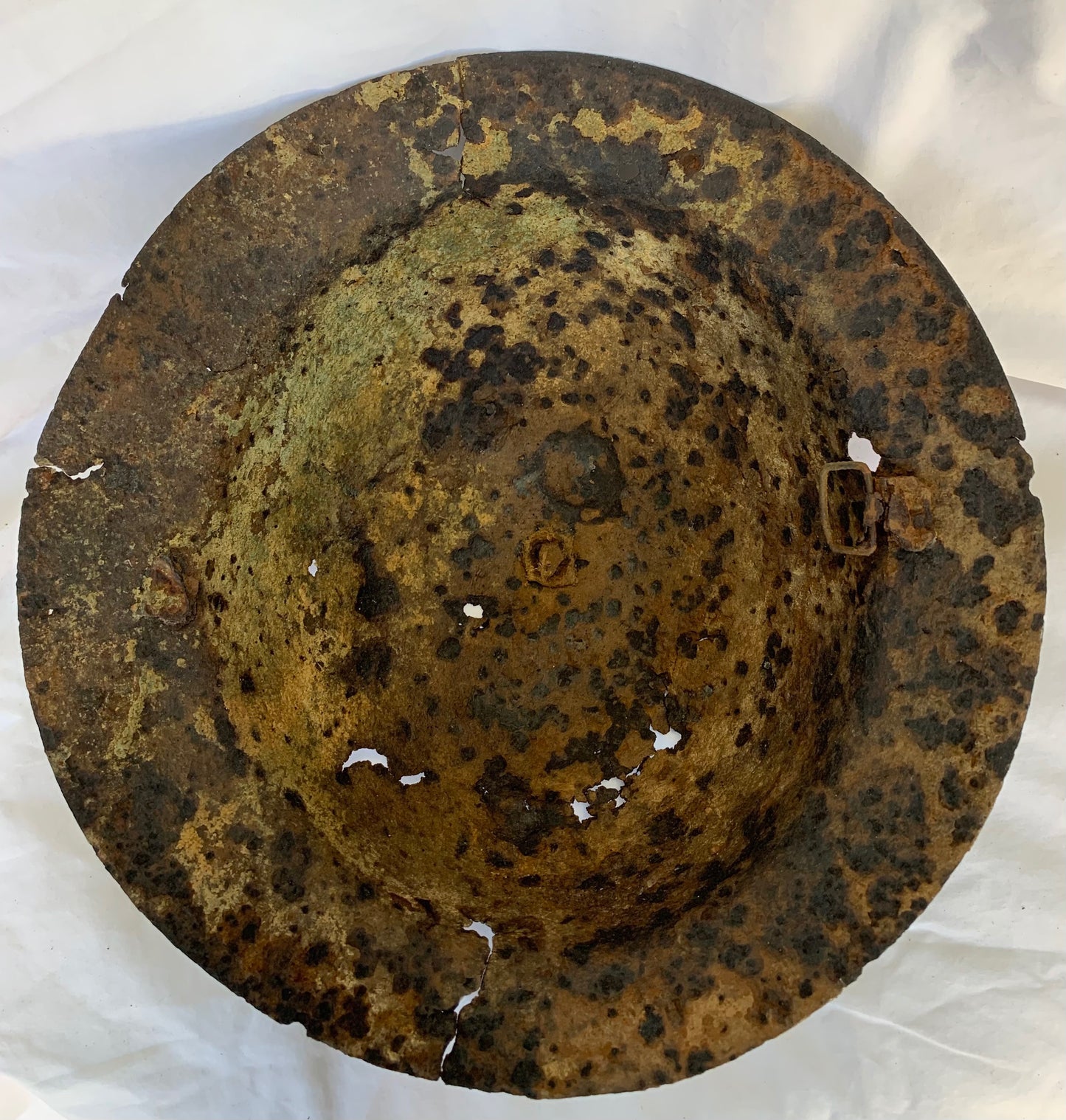 WW1 British Brodie Helmet recovered from the battle of Passchendaele 1917