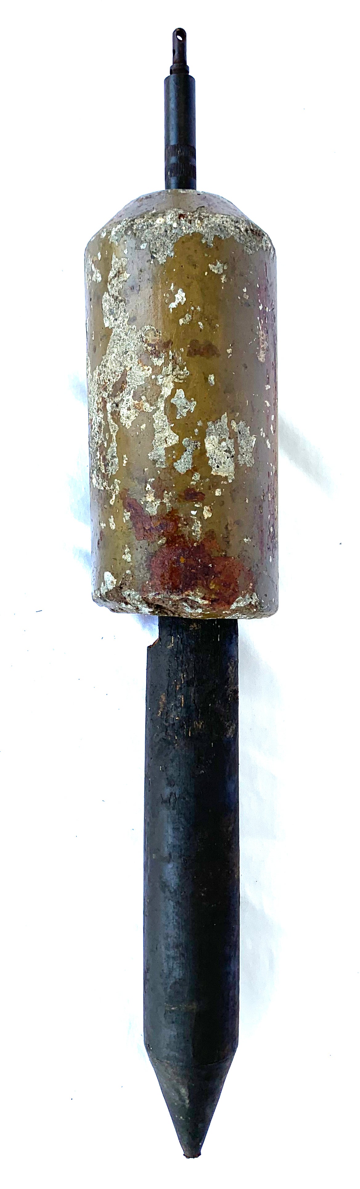 WW2 German Concrete Mine with Fuse and Stake - Inert.