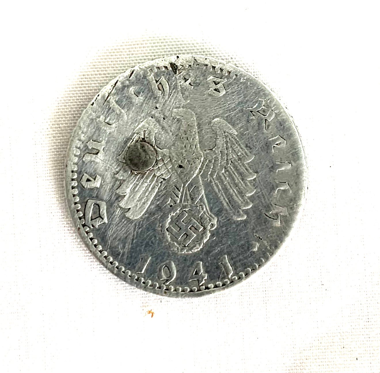 WW2 SOE German 50 Reichspfennig Coin with Concealed Blade. Dated 1941